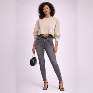 7 For All Mankind Blair High Waist Skinny Jeans Women’s Size 27 Gray Stretch